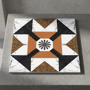 Carreaux de sol en céramique numérique vert 40x40cm, motif bois, porcelaine émaillée vitrifiée pour intérieur de salle de bain - Product Image 2