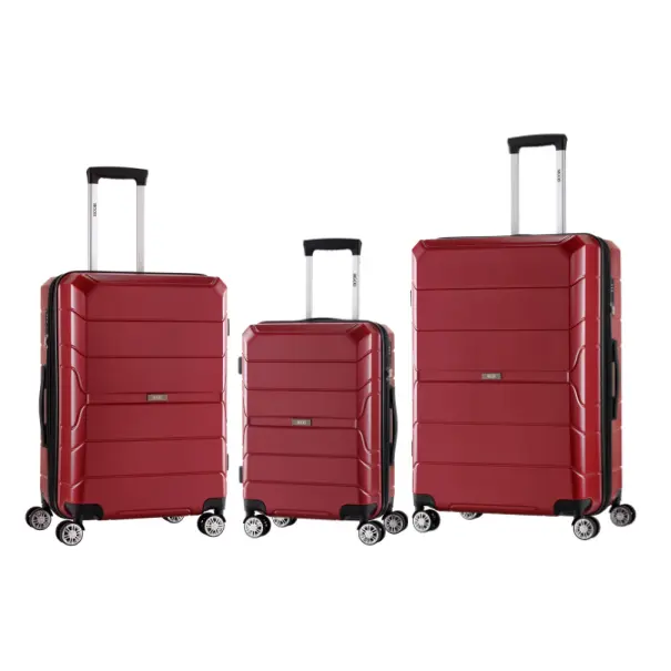 MGOB Lot de 3 valises de voyage 20/24/28 personnalisées Trolley Case Bag ABS Hardshell Lightweight Carry On Valise Bagages