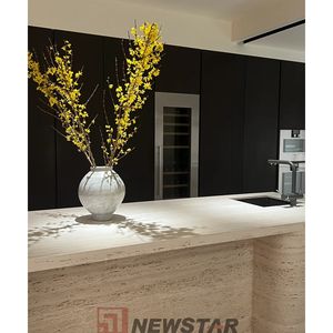 Newstar Customized Marble Slab Stone Kitchen Countertop Travertine Marble Island - Product Image 2
