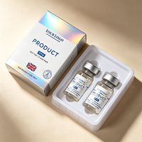 Boîte personnalisée pour flacons de 3/5/10 ml avec insert blister, carton de luxe pour l'emballage des flacons en verre, conception gratuite et marquage à chaud disponibles