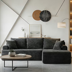 Sofá Seccional <span class=keywords><strong>en</strong></span> Forma de <span class=keywords><strong>L</strong></span> de 96 Pulgadas, Sofá <span class=keywords><strong>Modular</strong></span> Moderno para Sala de Estar, Sofá de Compresión sin Estructura, Venta al por Mayor - Product Image 2