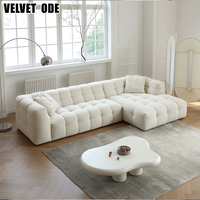 Canapé d'angle Chesterfield en tissu capitonné de style italien moderne haut de gamme Boba pour salon de luxe, villa, écologique