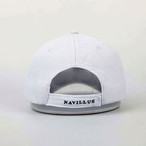 Casquette de baseball personnalisée professionnelle à 6 panneaux, unisexe adulte, non structurée, blanche, en polyester à séchage rapide, avec broderie et fermeture auto-agrippante - Product Image 4