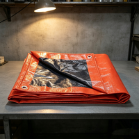 Bâche extérieure en HDPE + LDPE, résistante à l'eau, au vent, aux déchirures et aux UV, avec revêtement anti-UV, pour garçons et filles, couleur orange, pour couverture de chantier