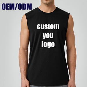 Premium Cool Sense Sleeveless Casual T Shirts O‑Neck Printed Wholesale Sports <b>Tshirts</b> Plain Customized Homme <b>Tshirt</b> For Men - Product Image 1
