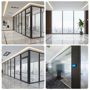 Cloisons acoustiques pliables SZMK en verre pour bureau, maison, restaurant, design moderne, panneaux en alliage d'aluminium - Product Image 5