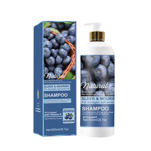 Champú y Acondicionador con Vitamina E y Arándanos Naturales OEM, Champú Reparador para el Cabello para Uso en Salón - Product Image 4