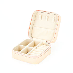 Petite boîte cadeau rose de luxe avec fermeture à glissière Boîtes à bijoux personnalisées pour matériaux recyclés avec <span class=keywords><strong>insert</strong></span> - Product Image 4