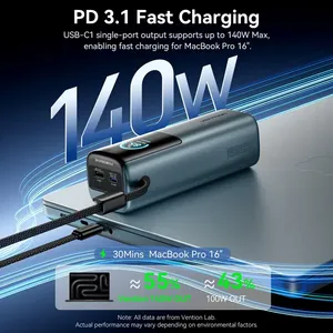 <span class=keywords><strong>Batterie</strong></span> <span class=keywords><strong>externe</strong></span> portable VENTION TFT Display Power Bank 200W <span class=keywords><strong>27000mAh</strong></span> en PC, charge rapide universelle PD3.1 - Product Image 4