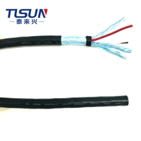 Fil électrique canelé en PVC, + 22 awgx2c, fil électrique américain, cuivre torsadé