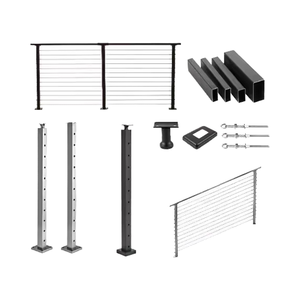 1 Paquete de Poste para Barandilla de Cable YL, para Terraza y <span class=keywords><strong>Escaleras</strong></span>, 2x2x42 Pulgadas, para Interiores y Exteriores - Product Image 5