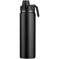 Bouteille d'eau isotherme en acier inoxydable à double paroi, portable, classique, pour le voyage, le camping, la salle de sport