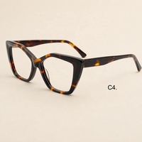 Lunettes YMA8550 en acétate œil de chat géométrique, verres TAC polarisés plats UV400, bord cranté, 5 couleurs, unisexe