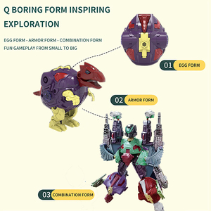 DIY Lernspielzeug 6 in 1 STEM Dinosaurier-Roboter Verwandelbares Spielzeug-Set Dinosaurier-Ei Verwandelt sich in Dinosaurier-Actionfiguren - Product Image 3
