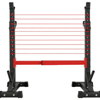Support de Squat Moderne Réglable avec Support pour Barre d'Haltères pour Salle de Sport Commerciale, Presse à Bench, Musculation, Pliable, 20 kg jusqu'à 550 Lbs