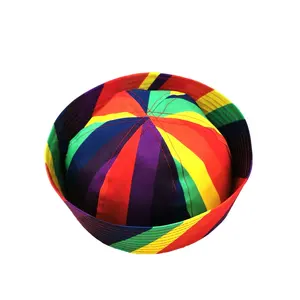 Gorros de capitán de color arcoíris para niños, divertidos sombreros de la Marina, 6 paneles, novedad, gran oferta