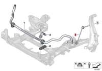 Stabilisateurs avant pour BMW, biellettes de barre stabilisatrice en acier robuste avec écrous de blocage, pièces de suspension de remplacement direct