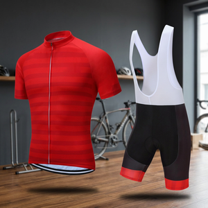 Conjuntos de Jersey y Culotte de Ciclismo con Diseño Impreso, Ecológicos, Elásticos en Cuatro Direcciones, para Verano/Otoño, Personalizables - Product Image 3