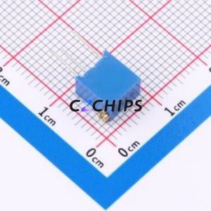 Résistance/potentiomètre réglable 3266X-103-LF, composant traversant (THT)-3P, 6,8x4,7 mm, résistance 10 kOhm, 10 %, 500 mW, 250 ppm/ ℃ - Product Image 2