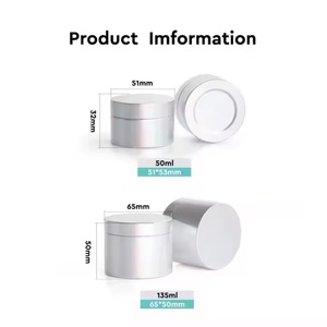 Double Wall <b>Aluminum</b> Premium Tin <b>Container</b> Screw Cap Custom Logo Refillable Cosmetic Packaging for Food Grade Use Recycled - Product Image 2