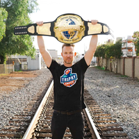 Meilleure ceinture d'or d'haltérophilie en cuir robuste pour hommes personnalisée de haute qualité design supérieur champion de lutte de boxe poids lourd