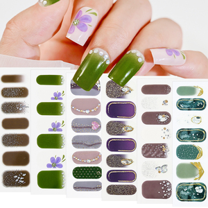 14 Tiras de Pegatinas de <span class=keywords><strong>Uñas</strong></span> de <span class=keywords><strong>Gel</strong></span> Otoñales de Cobertura Completa Parche con Estampado de Leopardo para Hacer Arte de <span class=keywords><strong>Uñas</strong></span> DIY - Product Image 5