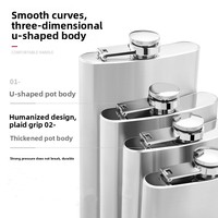 Vente en gros de flacons à liqueur en acier inoxydable de 1 à 18 oz, flacons portables compacts pour l'extérieur, mini-flacons pour le vin, cadeaux promotionnels