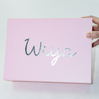 Benutzer definierte UV-Druck Magnet verschluss Rosa Geschenk verpackung Langlebige Pappe Magnetische Luxus-Falt schachtel für Kleidung & Geschenk artikel