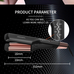 Más vendidos 3 barril rizador 16MM cerámica mujer pelo Waver hierro fuente <span class=keywords><strong>de</strong></span> energía eléctrica PTC calentador pelo Waver - Product Image 4