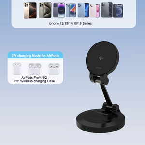 15W Nhanh Phí Từ Gấp 3-Trong-1 Không Thấm Nước Sạc Không Dây Cho iPhone 16 15 14 13 Đồng Hồ Tai Nghe Giường Hoặc Bàn Sử Dụng - Product Image 2