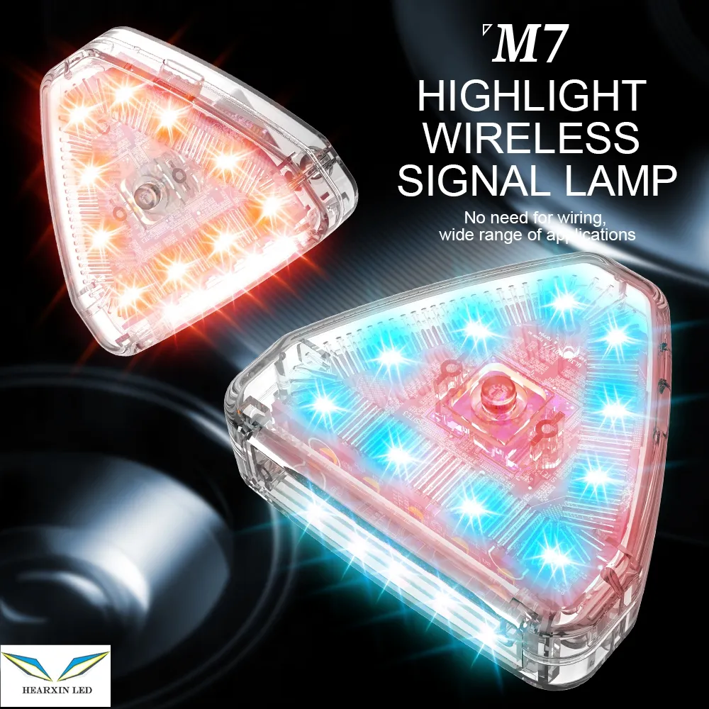 Lámpara de señal LED de alto brillo, lámpara de bicicleta de navegación nocturna, lámpara ambiental decorativa para automóvil, luz indicadora RGB estroboscópica