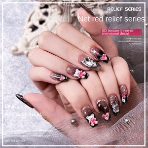 <span class=keywords><strong>2023</strong></span> <span class=keywords><strong>saint</strong></span> <span class=keywords><strong>valentin</strong></span> pour Amazon 5D en relief Nail Art autocollants Internet rouge amour ours 3D conception enfants bijoux en gros - Product Image 3