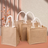 Sac de courses en jute bio écologique réutilisable, fourre-tout en toile de jute avec logo, idéal pour les boutiques de mode