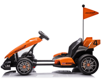 Kart électrique pour enfants McLaren sous licence, batterie 24V10AH, double moteur 775, fonction drift, longueur réglable, voiture de course en plastique