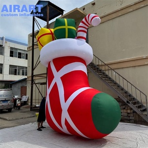 Ballon de boîte de cadeaux de <span class=keywords><strong>chaussette</strong></span> gonflable de décoration de fête de Noël de grande taille de 5m à vendre - Product Image 3