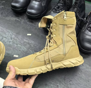 Botas de Combate TSB0109 Color Negro, 9.5 Pulgadas, Ligeras, para Desierto, Suela de PU, Cuero Vacuno de Ante - Product Image 1