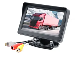 Moniteur de voiture 2CH sécurité audio vidéo 4.3 pouces moniteur de caméra de vidéosurveillance