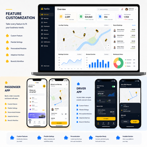 <span class=keywords><strong>Software</strong></span> de Gestión de Taxis, Desarrollo de Aplicaciones para Conductores y Pasajeros, Personalización de Marca, Funciones e Interfaz - Product Image 2
