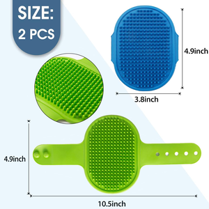 Brosse de massage apaisante et nettoyante pour animaux de compagnie (chats et chiens) avec poignée réglable en caoutchouc, pour le bain et le shampoing, prix d'usine - Product Image 4
