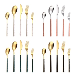 Bộ Dao Kéo Chất Lượng Cao Thép Không Gỉ Bạc Thìa Dĩa Và Dao Ưa Thích Bạc Cưới Flatware Vàng Bộ Dao Kéo - Product Image 2