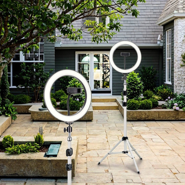 Extendable Ring Light Photograph Tripod with Overhead Shooting Capability