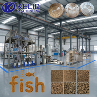 Ligne de production d'aliments pour poissons automatique de grande capacité, personnalisée, certifiée CE, extrudeuse en acier inoxydable efficace
