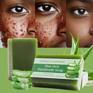 <span class=keywords><strong>Sapone</strong></span> Solido Artigianale di Alta Qualità all'<span class=keywords><strong>Aloe</strong></span> <span class=keywords><strong>Vera</strong></span> Anti-Acne e Sbiancante 100g per Bagno e Toilette - Product Image 2