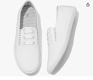 Women's <strong>Canvas</strong> Slip on <strong>Sneakers</strong> - Casual Walking Shoes, Non Slip Work Shoes - Product Image 4