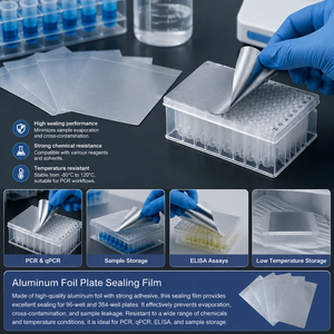 Película de Sellado Autoadhesiva de Aluminio para Placas PCR Degao, Protección Contra la Evaporación, Almacenamiento de Muestras en Microplacas, Uso en Laboratorio - Product Image 2