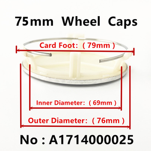 Tapas Centrales para Ruedas de Coche de 70mm, 75mm, 76mm, Cubiertas de Llanta, <span class=keywords><strong>Tapacubos</strong></span> con Emblema de Volkswagen VW, Accesorios - Product Image 4