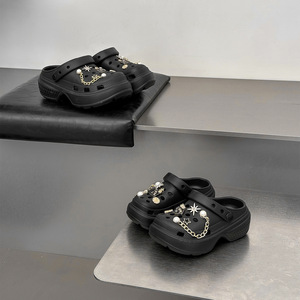 Sandales légères à bout fermé pour enfants, style parent-enfant, à semelle épaisse, à enfiler, pour accessoires DIY - Product Image 4