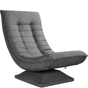 Floor Chair Adjustable Backrest 360&deg; Rotatable Foldable 150 kg Load Capacity Padded Living Room Gaming Relax Floor Chair Black - Product Image 1