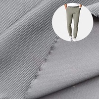 Jogging athlétique en tissu extensible pour homme, 88% polyester, 12% élasthanne, coupe slim, jambe droite, jogging de golf, tissu micro-extensible dobby