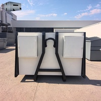 Châssis de camion plateau à roulettes (Roll-on/Roll-off) en acier robuste avec système de levage par crochet pour la gestion des déchets